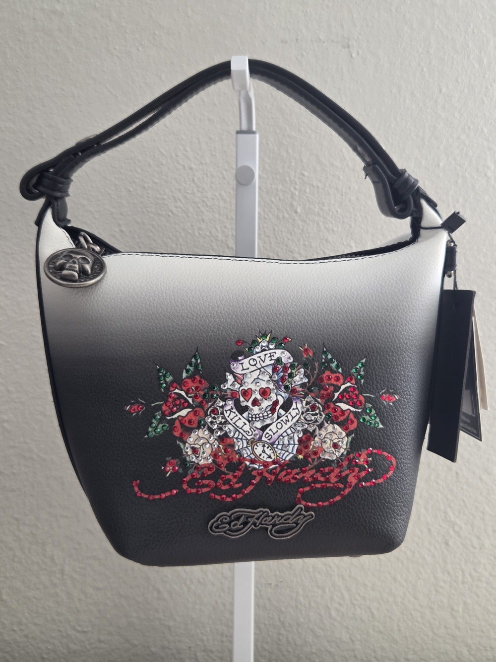 Ed Hardy Black & White Ombre Mini bag